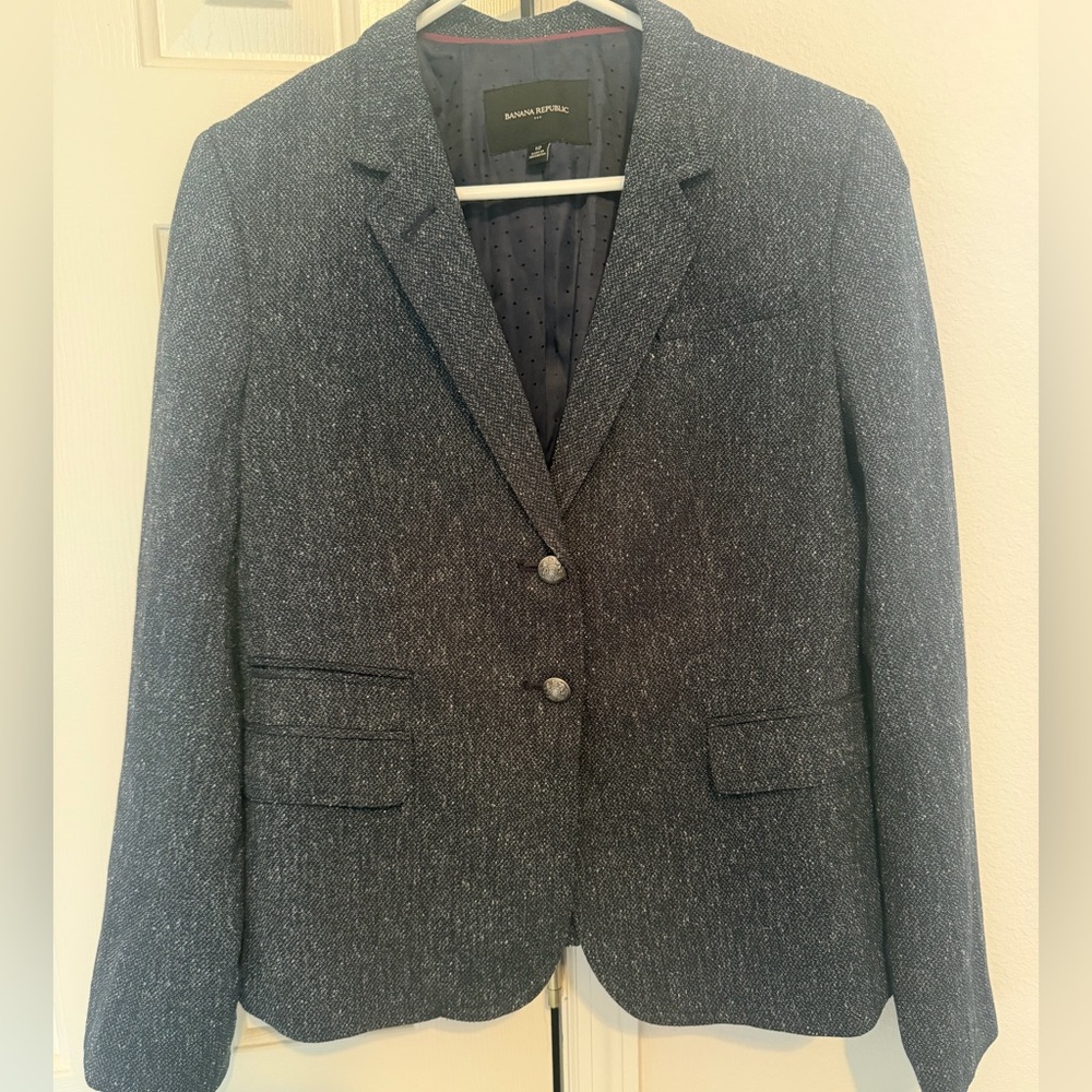 Banana Republic Women's Donegala Blue Combo Blazer